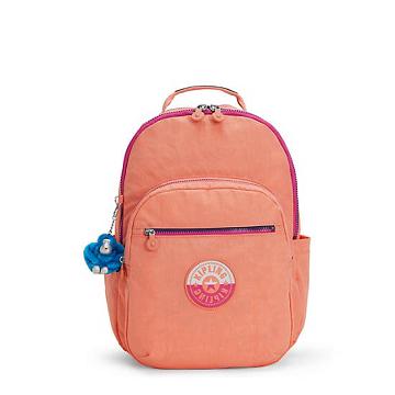 Kipling Seoul Large 15" Backpack Laptop Táska Narancssárga | HU 1655UZ